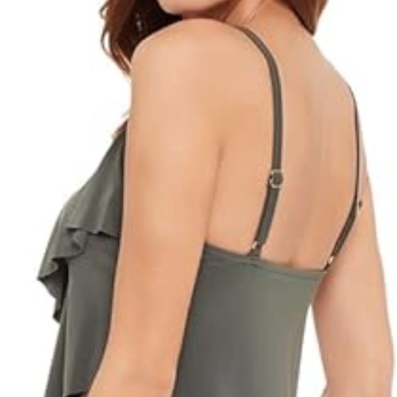 Women's Two Piece Swimsuit with Adjustable Strap and Front Flare - Picture 8 of 10